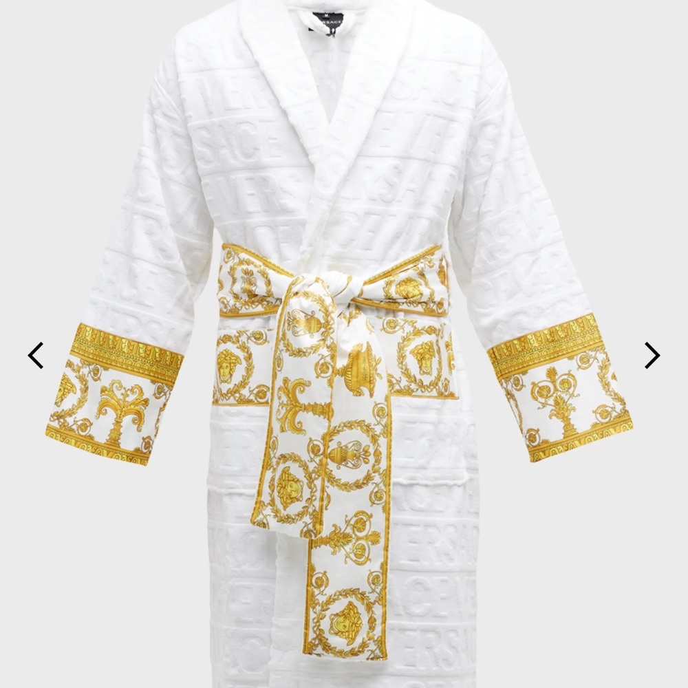 White and Gold Versace Robe